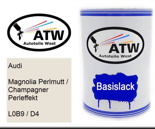 Audi, Magnolia Perlmutt / Champagner Perleffekt, L0B9 / D4: 500ml Lackdose, von ATW Autoteile West.